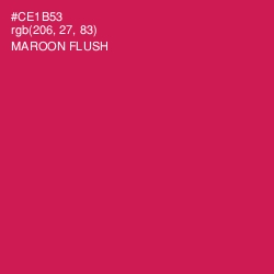 #CE1B53 - Maroon Flush Color Image